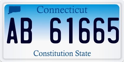 CT license plate AB61665