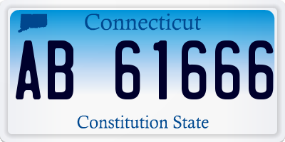 CT license plate AB61666