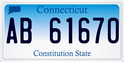 CT license plate AB61670