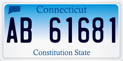 CT license plate AB61681