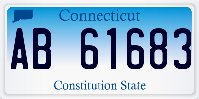 CT license plate AB61683