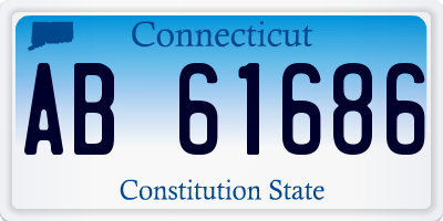 CT license plate AB61686