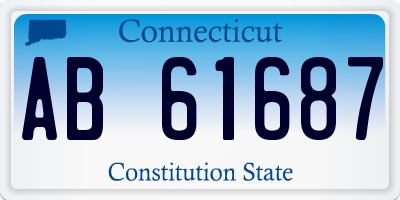 CT license plate AB61687