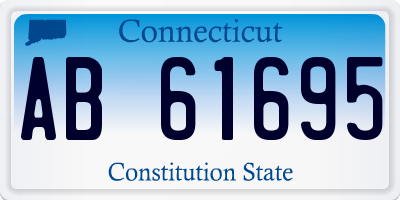 CT license plate AB61695