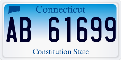 CT license plate AB61699