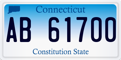 CT license plate AB61700