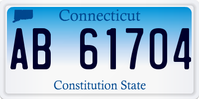 CT license plate AB61704