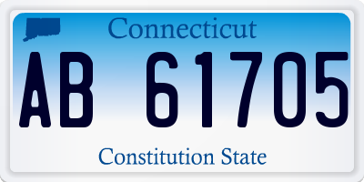 CT license plate AB61705