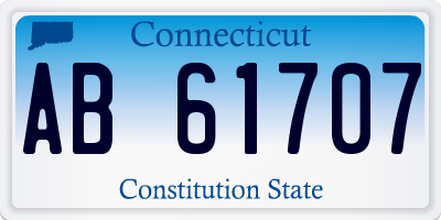 CT license plate AB61707