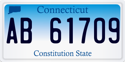 CT license plate AB61709