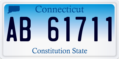CT license plate AB61711