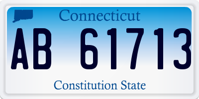 CT license plate AB61713