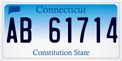 CT license plate AB61714
