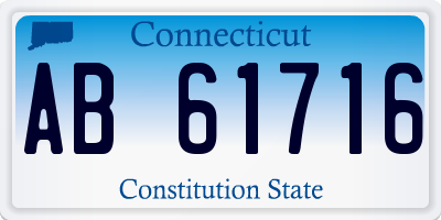 CT license plate AB61716