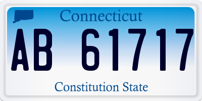 CT license plate AB61717