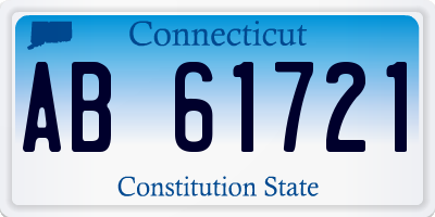 CT license plate AB61721