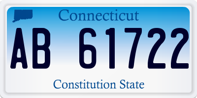 CT license plate AB61722