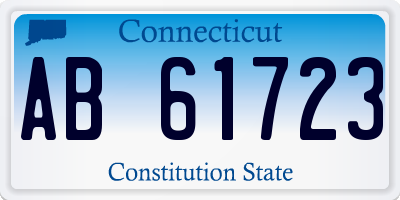 CT license plate AB61723