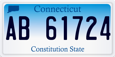 CT license plate AB61724
