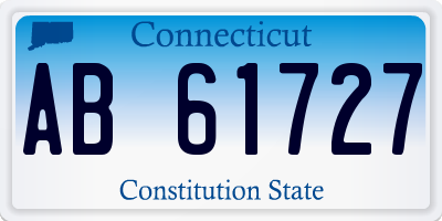CT license plate AB61727