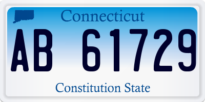 CT license plate AB61729