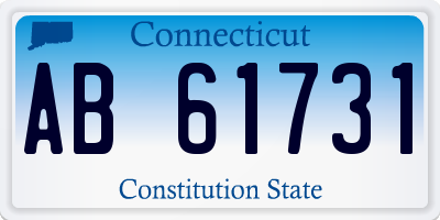 CT license plate AB61731