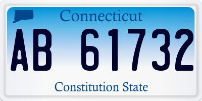 CT license plate AB61732