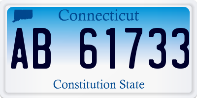 CT license plate AB61733
