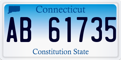 CT license plate AB61735