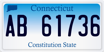 CT license plate AB61736