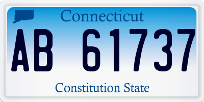 CT license plate AB61737