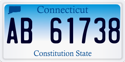 CT license plate AB61738