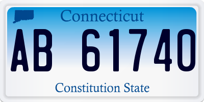 CT license plate AB61740