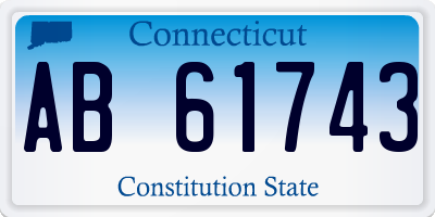 CT license plate AB61743