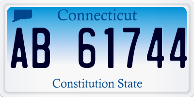 CT license plate AB61744