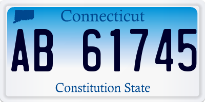CT license plate AB61745