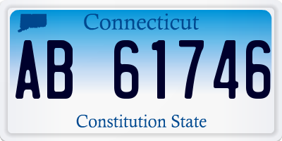 CT license plate AB61746
