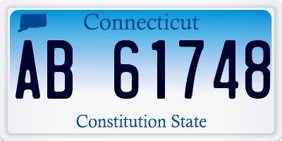 CT license plate AB61748