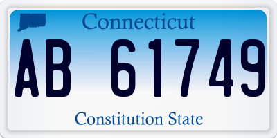 CT license plate AB61749