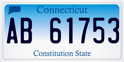 CT license plate AB61753