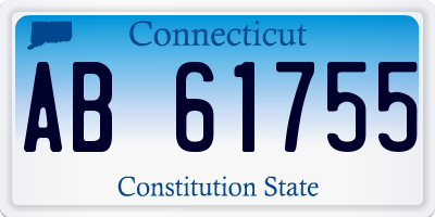 CT license plate AB61755