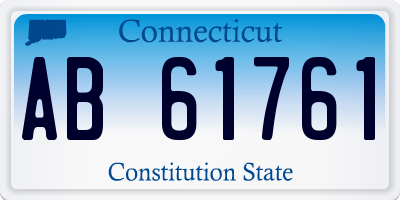 CT license plate AB61761