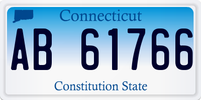 CT license plate AB61766