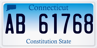 CT license plate AB61768