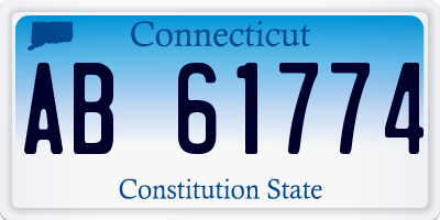 CT license plate AB61774