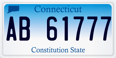 CT license plate AB61777
