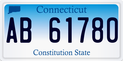 CT license plate AB61780
