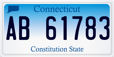 CT license plate AB61783