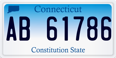 CT license plate AB61786