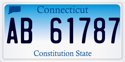 CT license plate AB61787